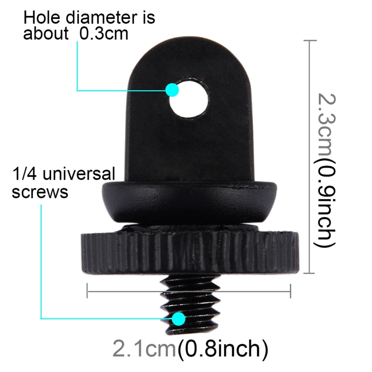 PULUZ Mini formato 1/4 pollici vite adattatore per treppiede per GoPro Hero11 nero / HERO10 nero /9 nero /8 nero /7 /6 /5 /5 sessione /4 sessione /4 /3+...