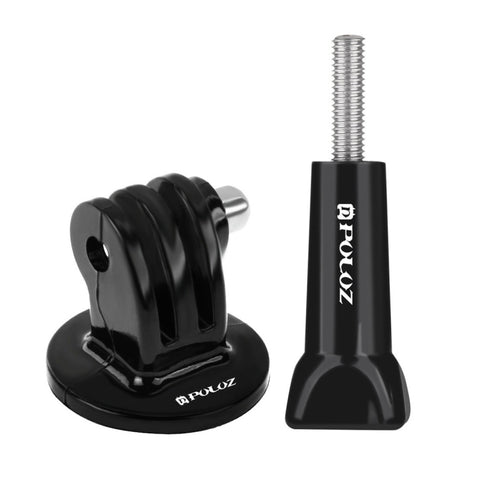 PULUZ Adattatore per treppiede per fotocamera con vite lunga per GoPro Hero11 Black / HERO10 Black /9 Black /8 Black /7 /6 /5 /5 Session /4 Session /4 /3+ /3 /2 /1, DJI Osmo Action e altroTelecamere d'azione, Tripod Adapter + Screw