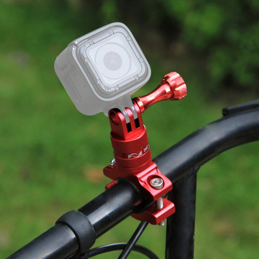 PULUZ Supporto adattatore per manubrio in alluminio per bici con rotazione a 360 gradi con vite per GoPro Hero11 nero / HERO10 nero /9 nero /8 nero /7 /6 /5 /5 sessione /4 sessione /4 /3+ /3 /2 /1, DJI OsmoAzione e altre action cam, China Stock (Red)  ...