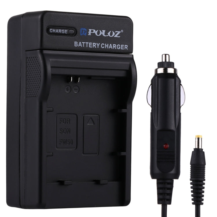 caricabatteria-da-auto-per-batteria-per-fotocamera-digitale-puluz-per-batteria-sony-np-fw50-np-fw50-car-charger - immagine 1