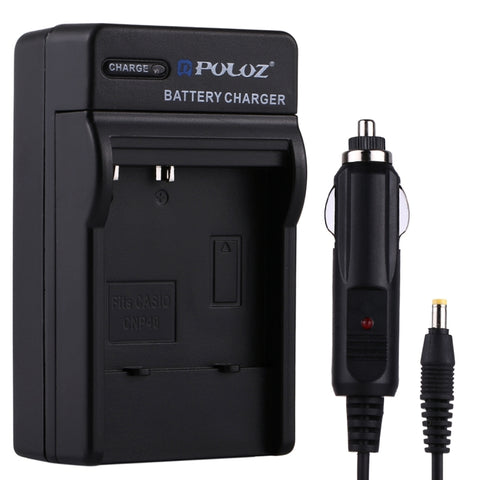 Caricabatterie da auto PULUZ per batteria fotocamera CASIO CNP40