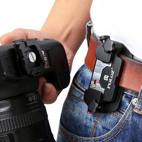 Clip a sgancio rapido PULUZ in alluminio con piastra per fotocamera -