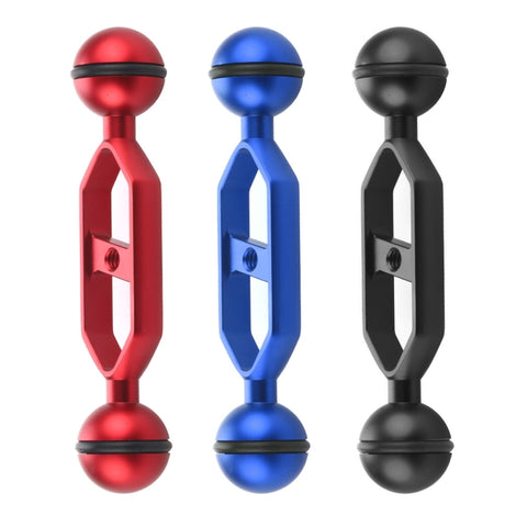 PULUZ Braccio a double sfera en lega di alluminio da 5,0 pollici 12,6 cm, diamètre sfera: 25 mm, 5,0 pouces (bleu), 5,0 pouces (rouge), 5,0 pouces (noir)