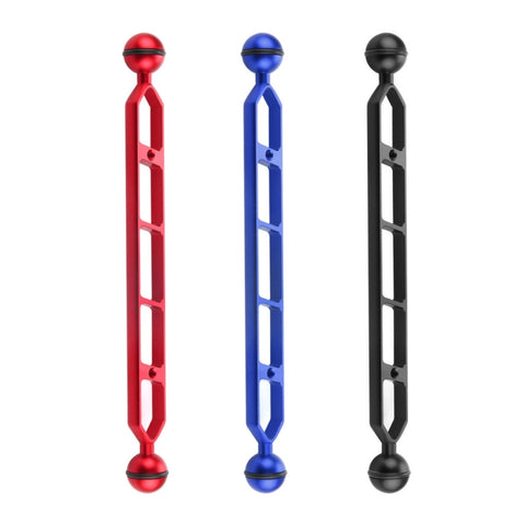 PULUZ Braccio a doppia sfera en lega di alluminio da 11,0 pouces (rouge), 11,0 pouces (noir)