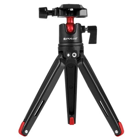 PULUZ Mini treppiede da tavolo tascabile in metallo con testa a sfera a 360 gradi per DSLR e fotocamere digitali, altezza regolabile: 11-21 cm, Desktop Tripod with Head, Tripod with Head(AE)