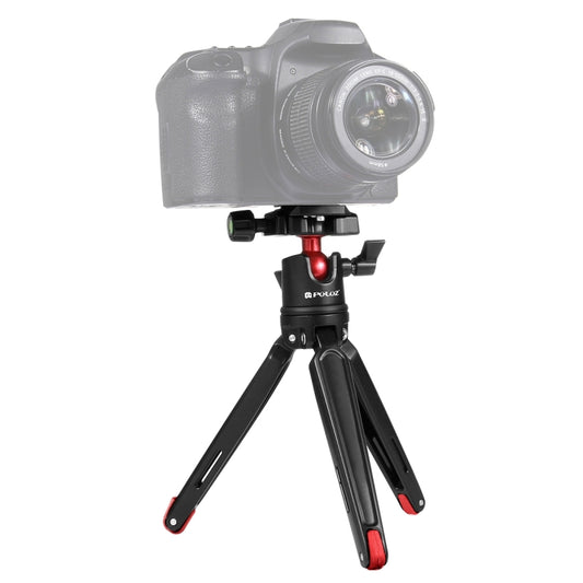 PULUZ Mini treppiede da tavolo tascabile in metallo con testa a sfera a 360 gradi per DSLR e fotocamere digitali, altezza regolabile: 11-21 cm, Desktop Tripod with Head, Tripod with Head(AE)