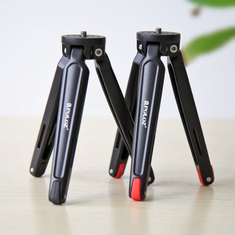 PULUZ Pocket Mini Treppiede da Tavolo in Metallo con Vite Adattatore Filettata da 1/4" a 3/8" per DSLR e Fotocamere Digitali, Altezza Regolabile: 4,5-15 cm, Carico: 20 kg, Desktop Tripod R, Desktop Tripod B, Desktop Tripod B(AE)