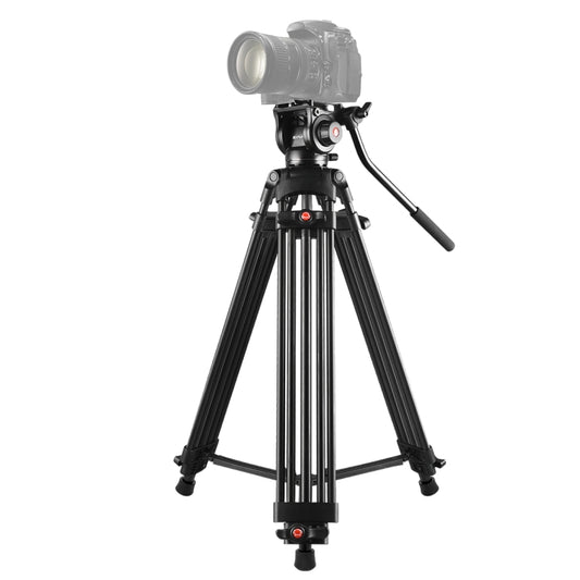 Treppiede Professionale in Lega di Alluminio con Testa Fluida per Fotocamera DSLR/SLR, Altezza Regolabile 80-160 cm