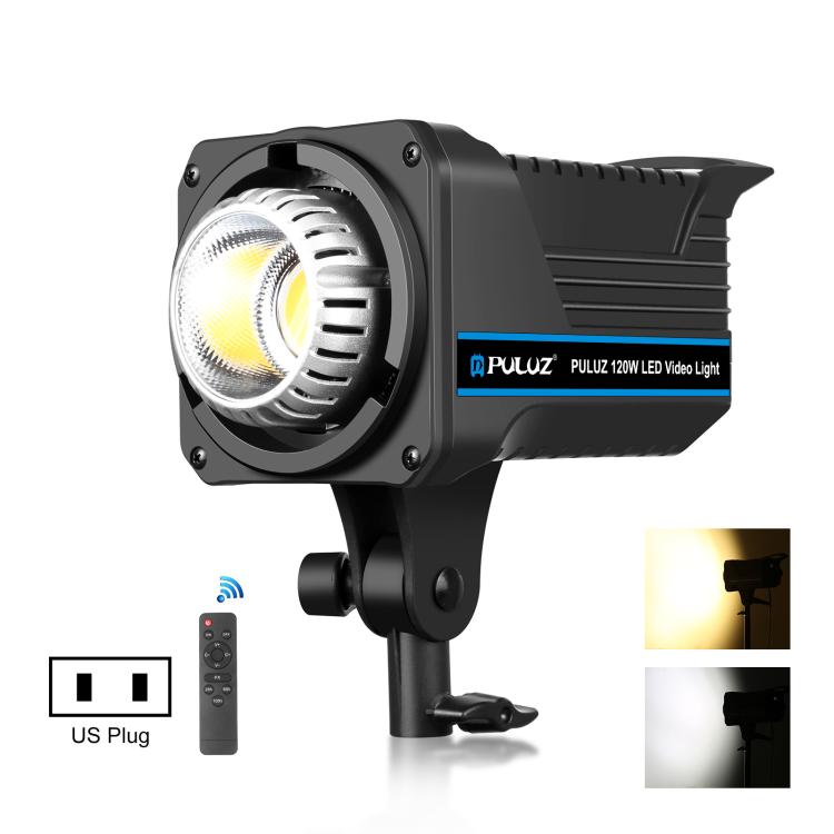 PULUZ 220V 150W Luce video da studio 3200K-5600K Sistema di dissipazione del calore integrato a doppia temperatura di colore con telecomando, 120W 2700K-6500K AU Plug, 120W 2700K-6500K EU Plug, 120W 2700K-6500K UK Plug, 120W 2700K-6500K US Plug