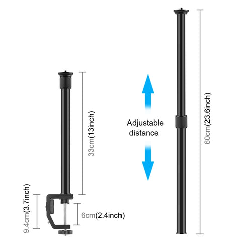 Kit Monopiede PULUZ C con Asta Centrale Estensibile 33-60 cm e