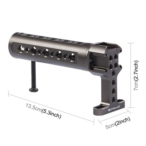 Maniglia superiore per stabilizzatore video portatile PULUZ con 3 supporti per scarpe fredde per gabbia fotocamera – Accessorio versatile per video maker