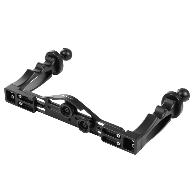 PULUZ Dual Handles Aluminium Alloy Tray Stabilizer for Underwater Camera Housings, Light Aluminium Tray Stabilizer(Red)                                 ...