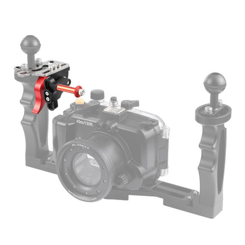 PULUZ Supporto per leva adattatore estensione grilletto rilascio otturatore per sistema braccio subacqueo, Trigger 2(Red)