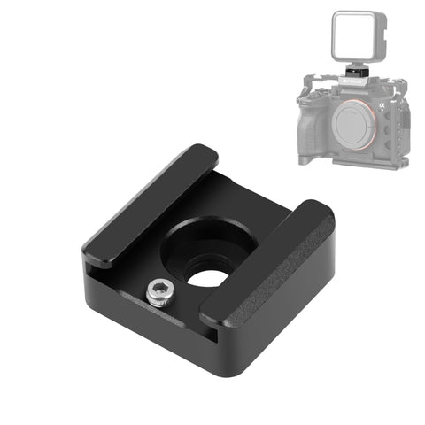 PULUZ Espandi Adattatore per montaggio su slitta fredda Microfono Flash Light Staffa di supporto in lega di alluminio, PULUZ Expand Cold Shoe
