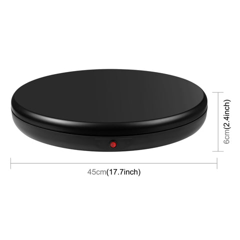 PULUZ Espositore per giradischi rotante con regolazione della velocità da 45 cm, nero, carico 100 kg, 45cm Load 100kg Black AU Plug, 45cm Load 100kg Black EU Plug, 45cm Load 100kg Black UK Plug, 45cm Load 100kg Black US Plug