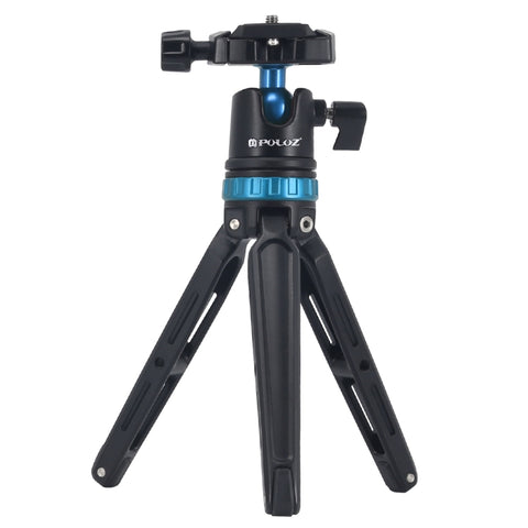 PULUZ Mini treppiede da tavolo regolabile in metallo tascabile con testa a sfera a 360 gradi per DSLR e fotocamere digitali, altezza regolabile: 11-20,2 cm, Tripod with Head(R), Tripod with Head(L)