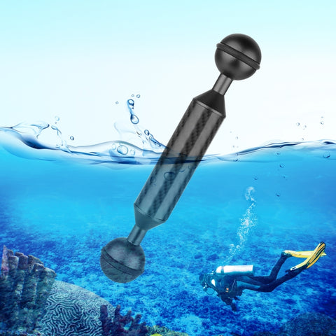 Braccio galleggiante in fibra di carbonio a doppia sfera PULUZ da 5 pollici, lunghezza 13 cm, diametro 20,8 mm, diametro sfera: 25 mm, 5 inch Black, 5 inch Blue, 5 inch Red