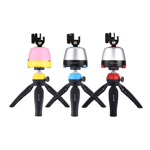 PULUZ Testa panoramica elettronica con rotazione di 360 gradi + Supporto per treppiede + Morsetto GoPro + Morsetto per telefono con telecomando per smartphone, GoPro, fotocamere DSLR, Head Tripod, Pano Head Tripod, Head Tripod(US)