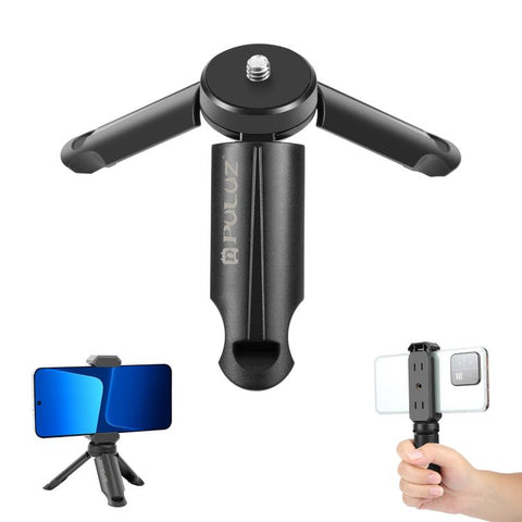 Treppiede in plastica pieghevole portatile PULUZ per telefoni cellulari, Folding Tripod