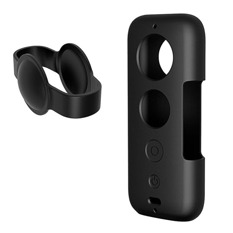 Custodia protettiva in silicone PULUZ con copriobiettivo per Insta360 ONE X, For Insta360 ONE X(Black), For Insta360 ONE X(Red)