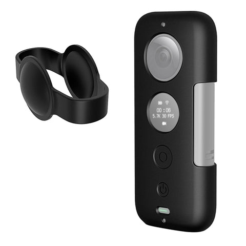 Custodia protettiva in silicone PULUZ con copriobiettivo per Insta360 ONE X, For Insta360 ONE X(Black), For Insta360 ONE X(Red)