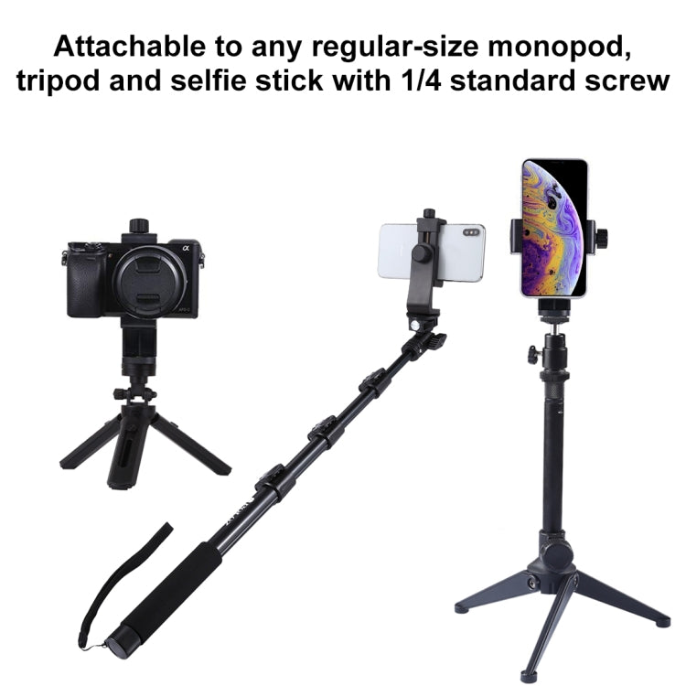 PULUZ 360 Degree Rotating Universal Horizontal Vertical Shooting Phone Clamp Holder Bracket for iPhone, Galaxy, Huawei, Xiaomi, Sony, HTC, Google and ot...
