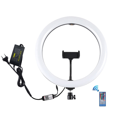 PULUZ 11,8 pollici 30 cm RGB dimmerabile Anello LED Vlogging Selfie Fotografia Luci video con testa a sfera per treppiede con slitta fredda e morsetto per telefono (rosa), 12 inch RGB UK, 12 inch RGB US, 12 inch RGB AU, 12 inch RGB EU, 12 inch RGB(EU)