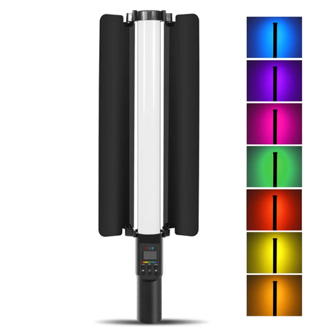 PULUZ 190 LED Photo Stick portatile Luce di riempimento RGB a colori con Barndoor, 190 LEDs RGB Fill Light with Barndoor