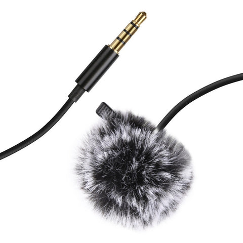 Micro d'enregistrement à condensateur avec câble Jack Lavalier de 1,5 m 3,5 mm, 1,5 m Jack 3,5 mm