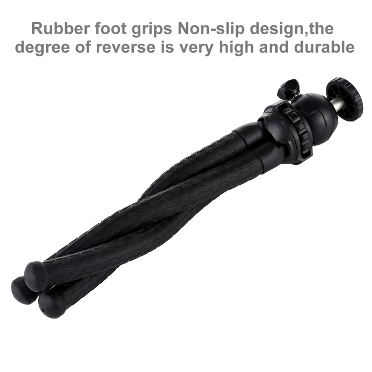 PULUZ Mini Octopus Flexible Tripod Holder with Ball Head for SLR Cameras, DJI, Insta360, GoPro and Other Action Cameras, Cellphone, Size:30cmx5cm       ...