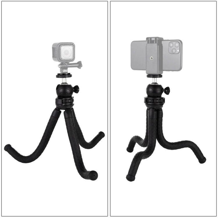 PULUZ Mini Octopus Flexible Tripod Holder with Ball Head for SLR Cameras, DJI, Insta360, GoPro and Other Action Cameras, Cellphone, Size:30cmx5cm       ...