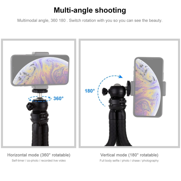 PULUZ Mini Octopus Flexible Tripod Holder with Ball Head for SLR Cameras, DJI, Insta360, GoPro and Other Action Cameras, Cellphone, Size:30cmx5cm       ...