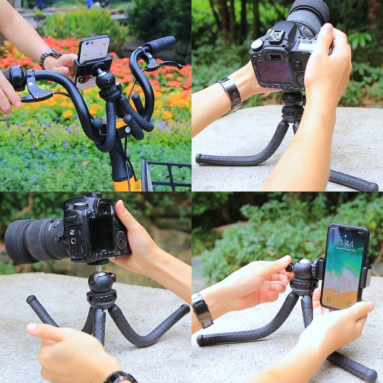 PULUZ Mini Octopus Flexible Tripod Holder with Ball Head for SLR Cameras, DJI, Insta360, GoPro and Other Action Cameras, Cellphone, Size:30cmx5cm       ...