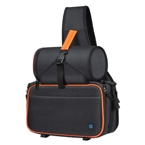 Borsa per fotocamera reflex stile triangolo PULUZ Borsa a tracolla impermeabile per zaino a tracolla con borsa per obiettivo rimovibile, Zaino stile triangolo(Nero)
