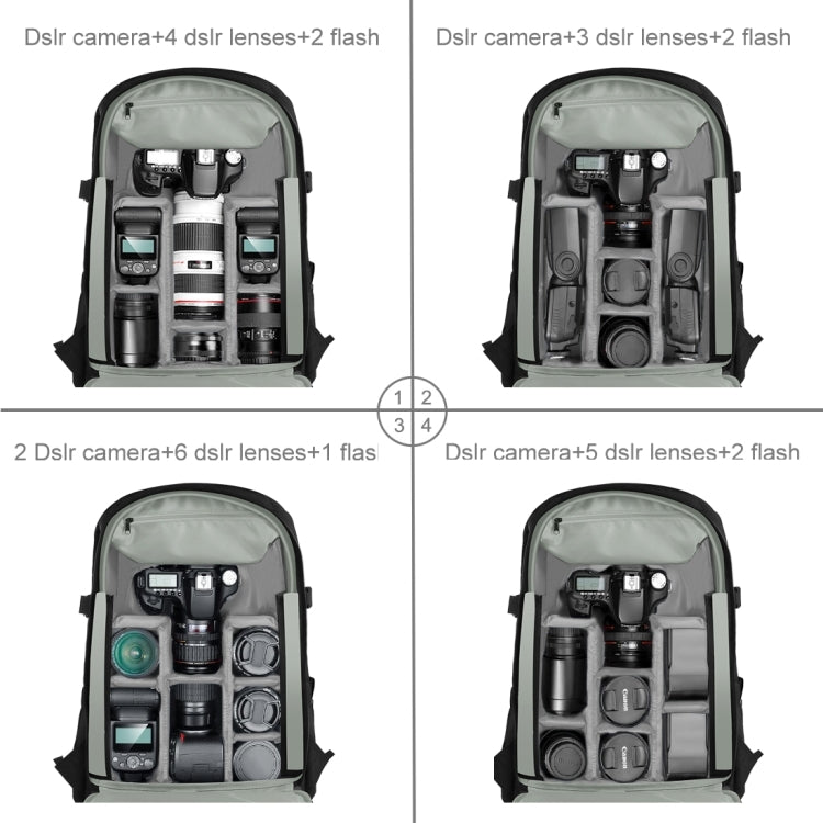 PULUZ Outdoor Portable Waterproof Scratch-proof Dual Shoulders Backpack Handheld PTZ Stabilizer Camera Bag with Rain Cover for Digital Camera, DJI Ronin...