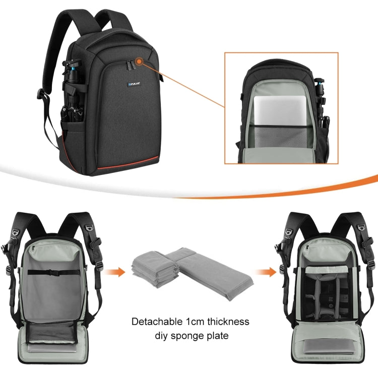 PULUZ Outdoor Portable Waterproof Scratch-proof Dual Shoulders Backpack Handheld PTZ Stabilizer Camera Bag with Rain Cover for Digital Camera, DJI Ronin...