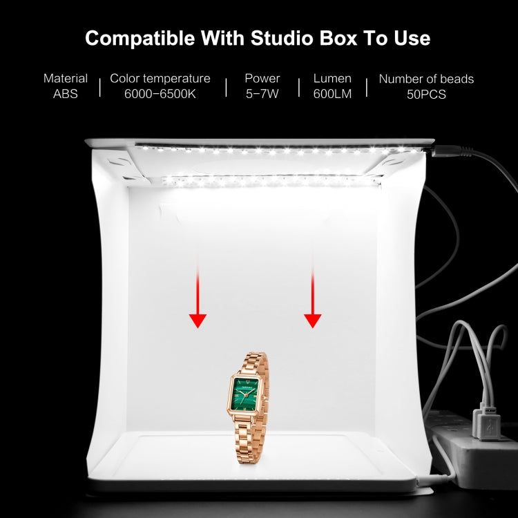 PULUZ Mini LED Photography Shadowless Light Lamp Panel Pad + Studio Shooting Tent Box, Acrylic Material, 20cm x 20cm Effective Area                     ...
