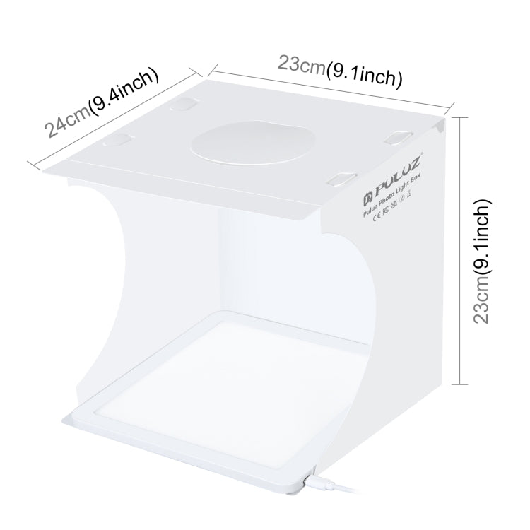 PULUZ Mini LED Photography Shadowless Light Lamp Panel Pad + Studio Shooting Tent Box, Acrylic Material, 20cm x 20cm Effective Area                     ...