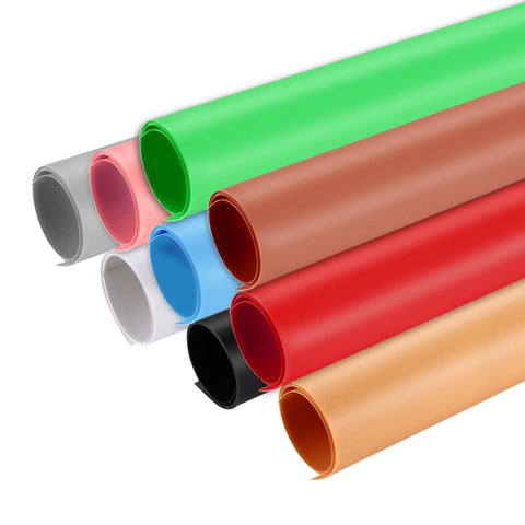 Kit di carta in PVC per sfondo fotografico PULUZ per scatola da tenda da studio, dimensioni: 121 cm x 58 cm, Fondale 60cm(Blu), Fondale 60cm(Rosso), Fondale 60cm(B), Fondale 60cm(Y), Fondale 60cm(W)