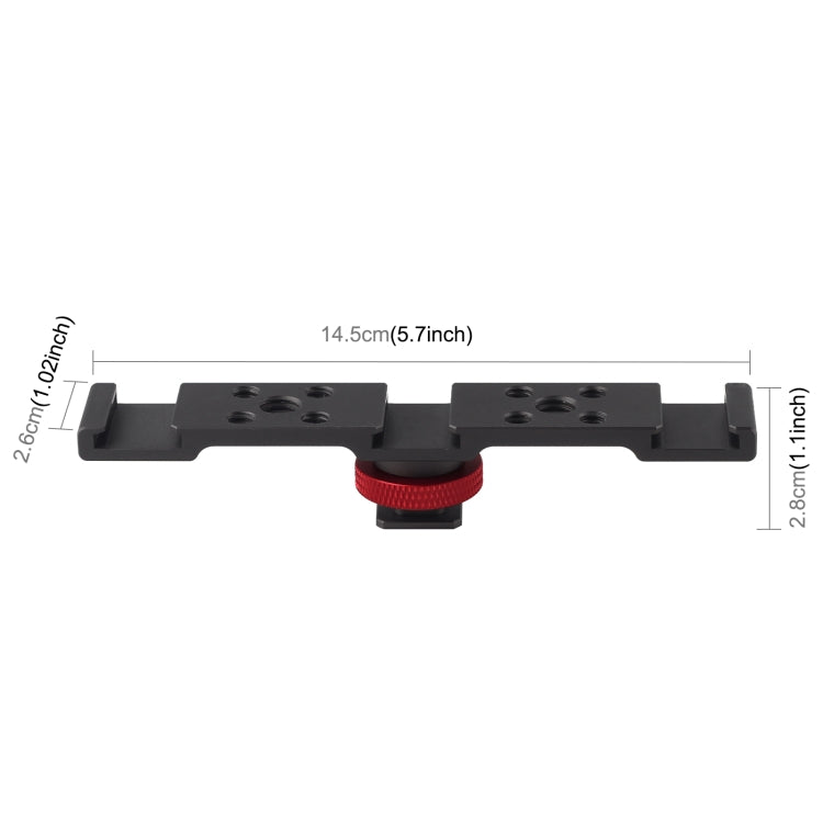 Supporto per staffa per pattino freddo a tre teste PULUZ, Three-head Mount