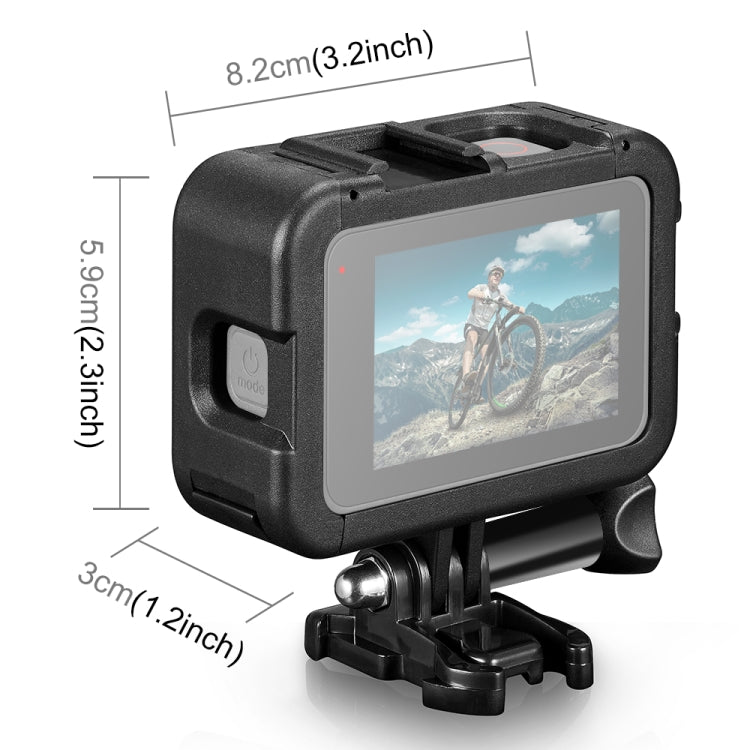 PULUZ Chargeable PA Frame Mount Cage with Cold Shoe Base Slot for GoPro HERO13 Black /12 Black /11 Black /11 Black Mini /10 Black /9 Black              ...