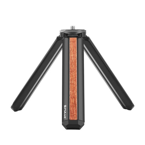 Supporto per treppiede dal vivo per vlogging da tavolo in legno intarsiato PULUZ, Inlaid Wood Tripod