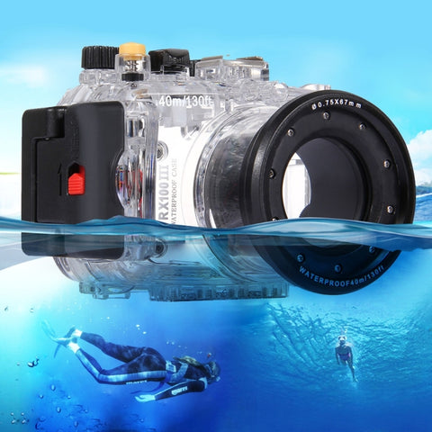 Custodia impermeabile per fotocamera subacquea PULUZ da 40 m di profondità subacquea per Sony RX100 III, For RX100 III