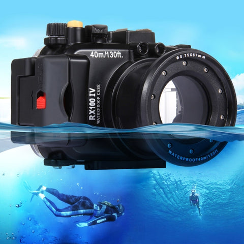 Custodia impermeabile per fotocamera subacquea PULUZ da 40 m di profondità subacquea per Sony RX100 IV, For RX100 IV