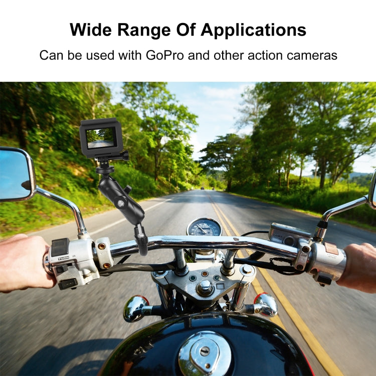 Supporto base con bullone a U per manubrio moto PULUZ per GoPro e altre action camera, Handlebar Mount