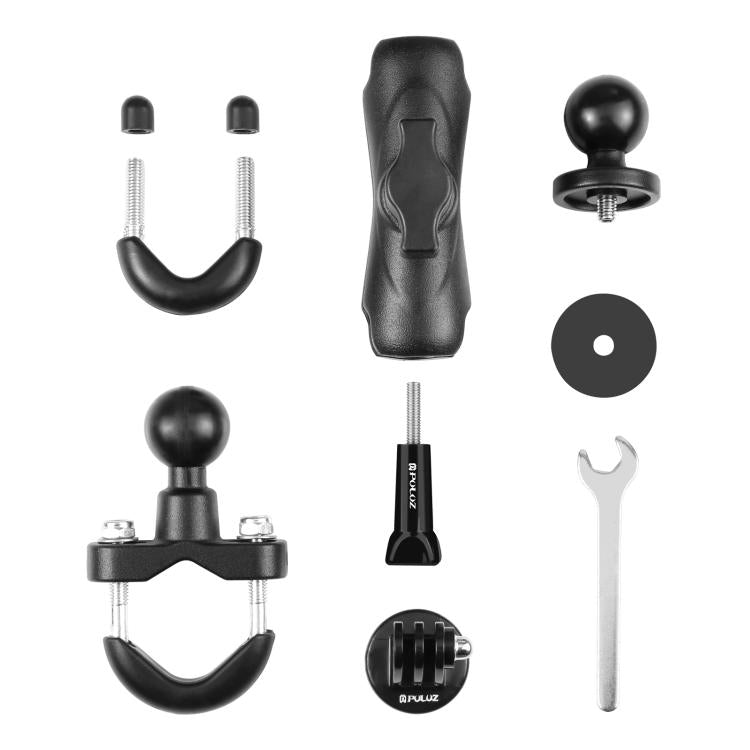 Supporto base con bullone a U per manubrio moto PULUZ per GoPro e altre action camera, Handlebar Mount
