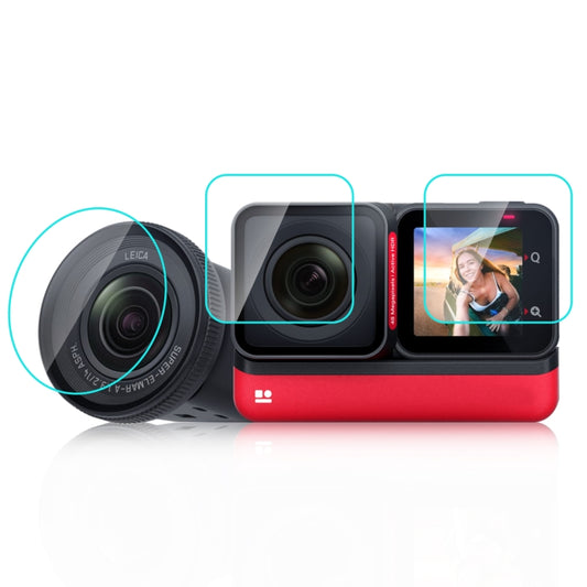 Per Insta360 One RS PULUZ Schermo 3 in 1 + Obiettivo 4K + Pellicola in vetro temperato con obiettivo Leica, For Insta360 One RS