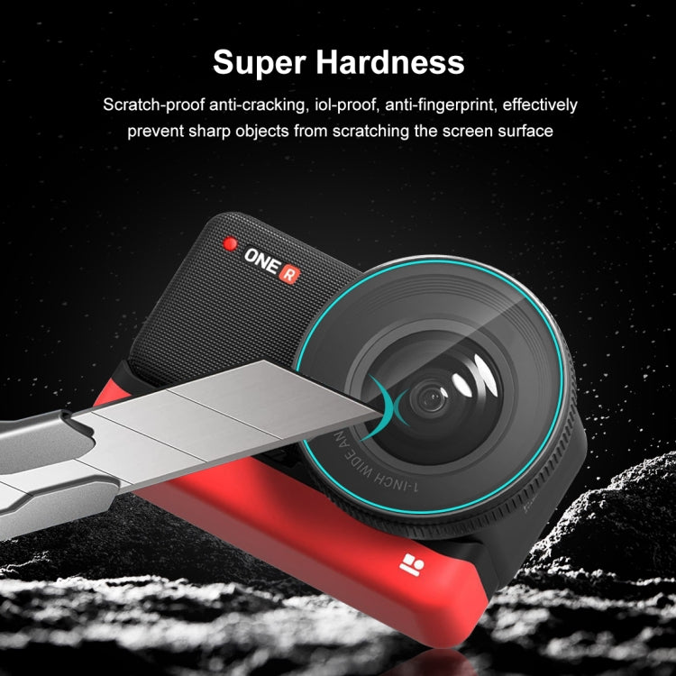 Per Insta360 One RS PULUZ Schermo 3 in 1 + Obiettivo 4K + Pellicola in vetro temperato con obiettivo Leica, For Insta360 One RS