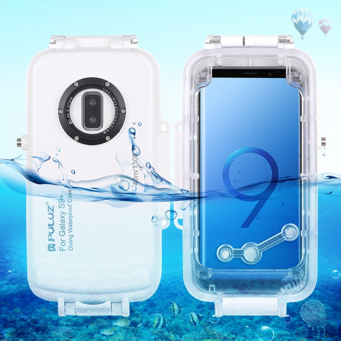 PULUZ Custodia Subacquea Impermeabile 40m/130ft per Galaxy S9+, Foto Video Scattando Custodia Subacquea, Supporta Solo Android 8.0.0 o precedente, Galaxy S9+(T), For Galaxy S9+(B), For Galaxy S9+(W)