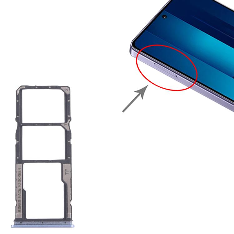 For Xiaomi Poco M6 Pro 4G 10pcs Original SIM Card Tray + SIM Card Tray + Micro SD Card Tray, For Xiaomi Poco M6 Pro 4G